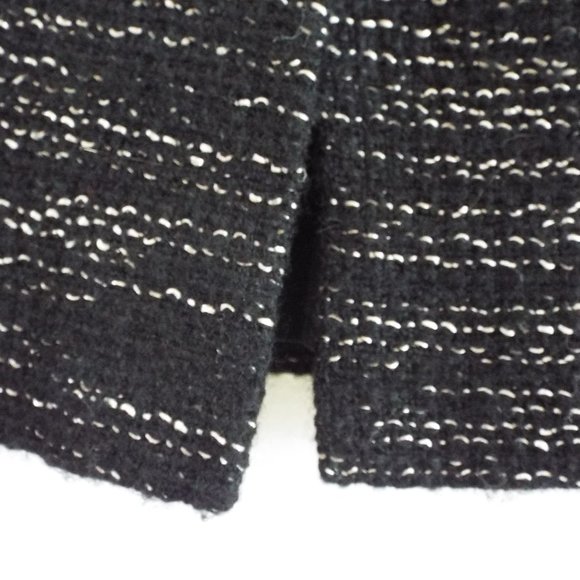 Nordstrom's Classiques Entier Wool Blend Black & White Tweed Pencil Skirt Size 2 - Picture 4 of 7